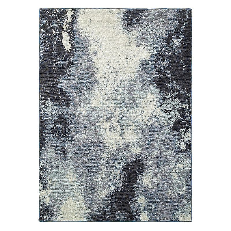 StyleHaven Easton Azul Haze Abstract Rug, Dark Blue, 5X7 Ft