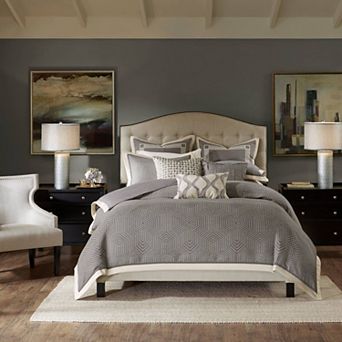 Madison Park Signature Geometric Comforter Set with Throw Pillows