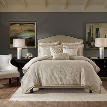 Madison Park Signature Geometric Comforter Set with Throw Pillows