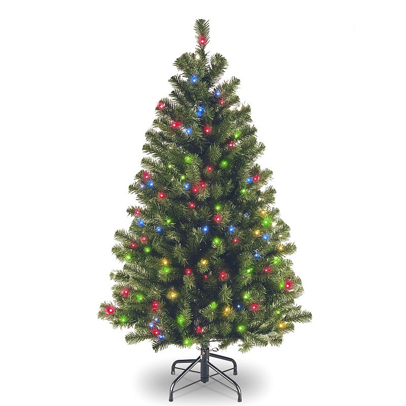 National Tree Company 4.5-ft. Pre-Lit North Valley Spruce Artificial Christ
