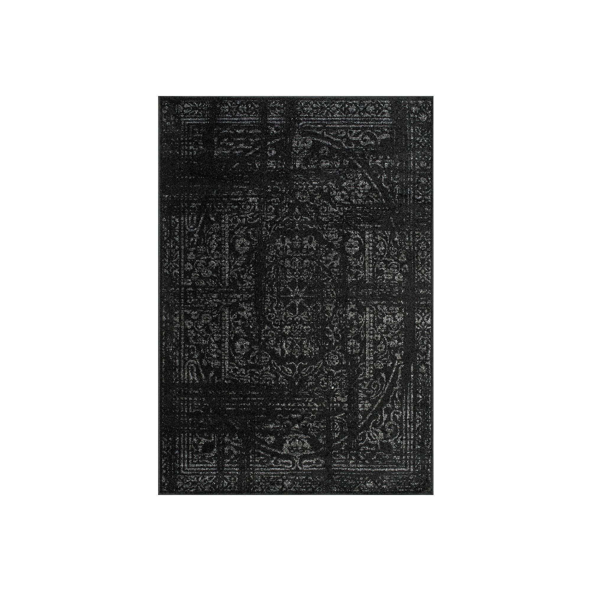 nuLOOM Vintage Arlena Floral Rug, Black