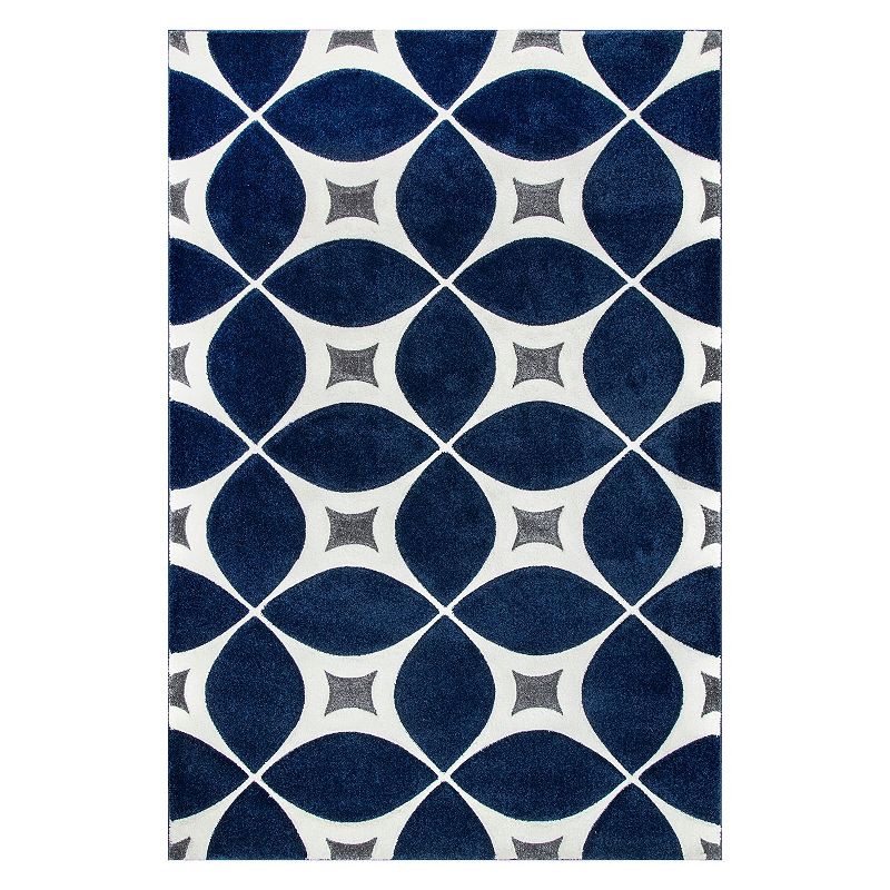 nuLOOM Gabriela Geometric Rug, Blue, 4X6 Ft