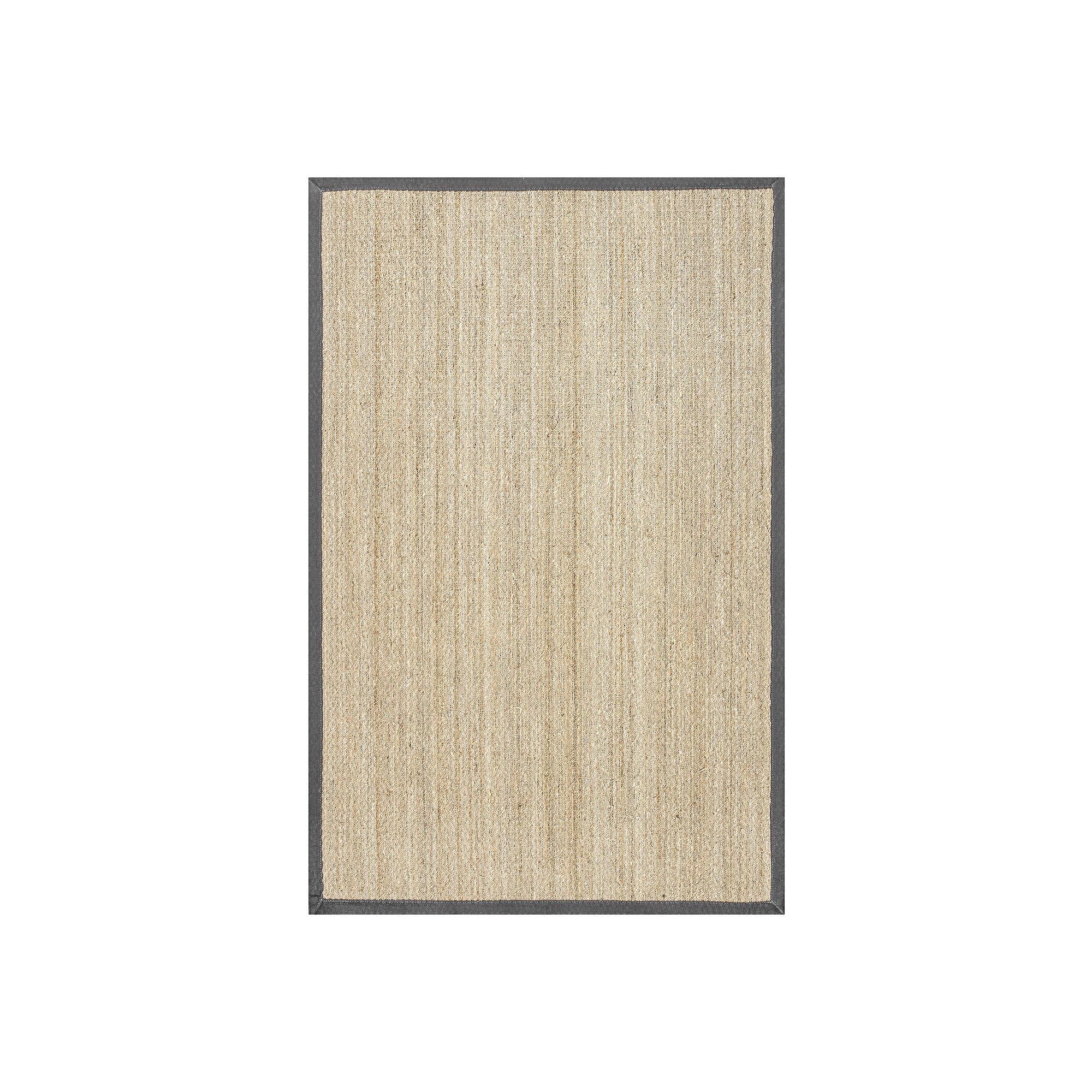 nuLOOM Elijah Seagrass Striped Rug, Dark Gray