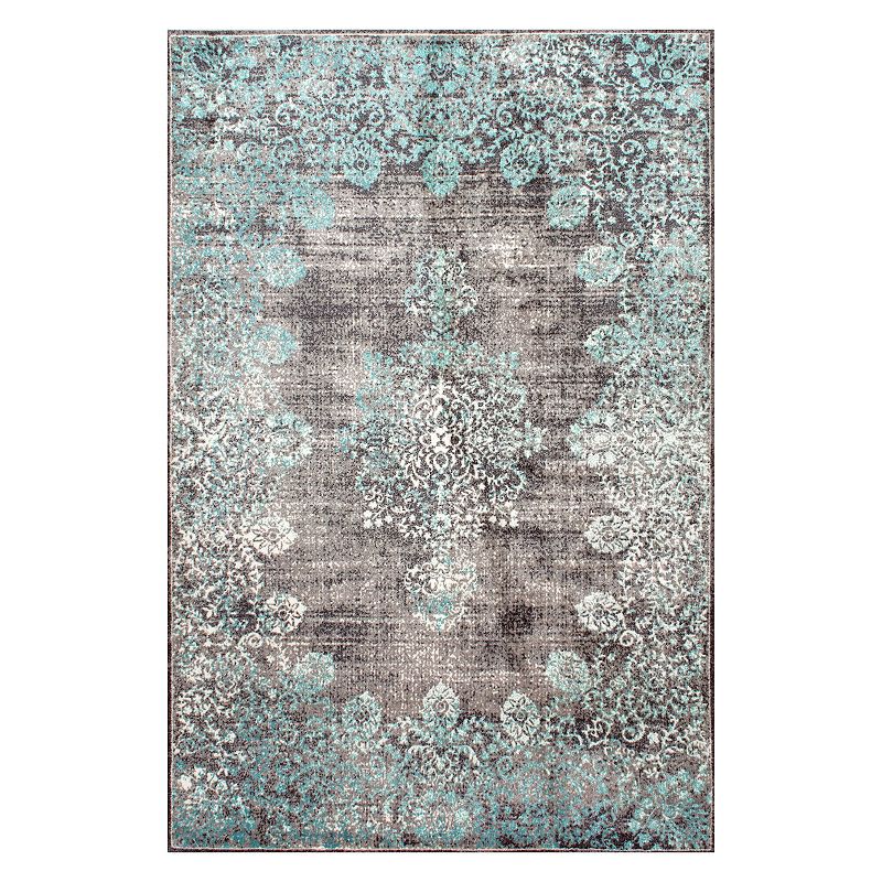 nuLOOM Vintage Corene Floral Rug, Blue, 6X9 Ft