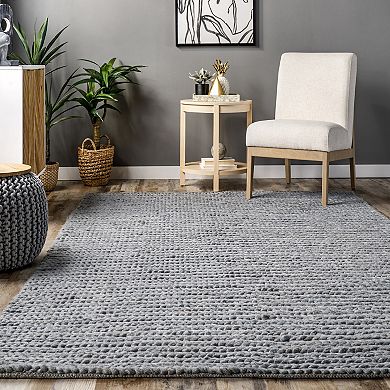 nuLOOM Chunky Cable Solid Wool Rug