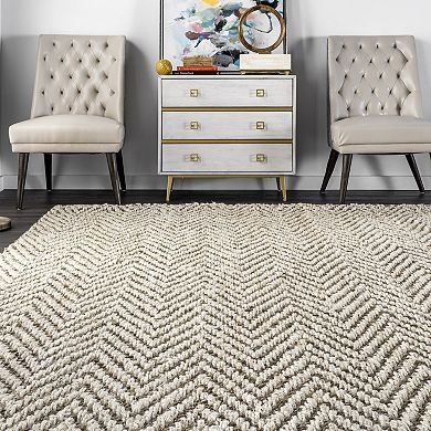 nuLOOM Vania Chevron Jute Rug