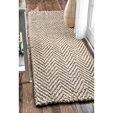 nuLOOM Vania Chevron Jute Rug