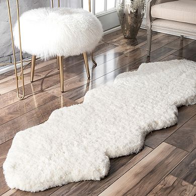 nuLOOM Faux Sheepskin Solid Shag Rug