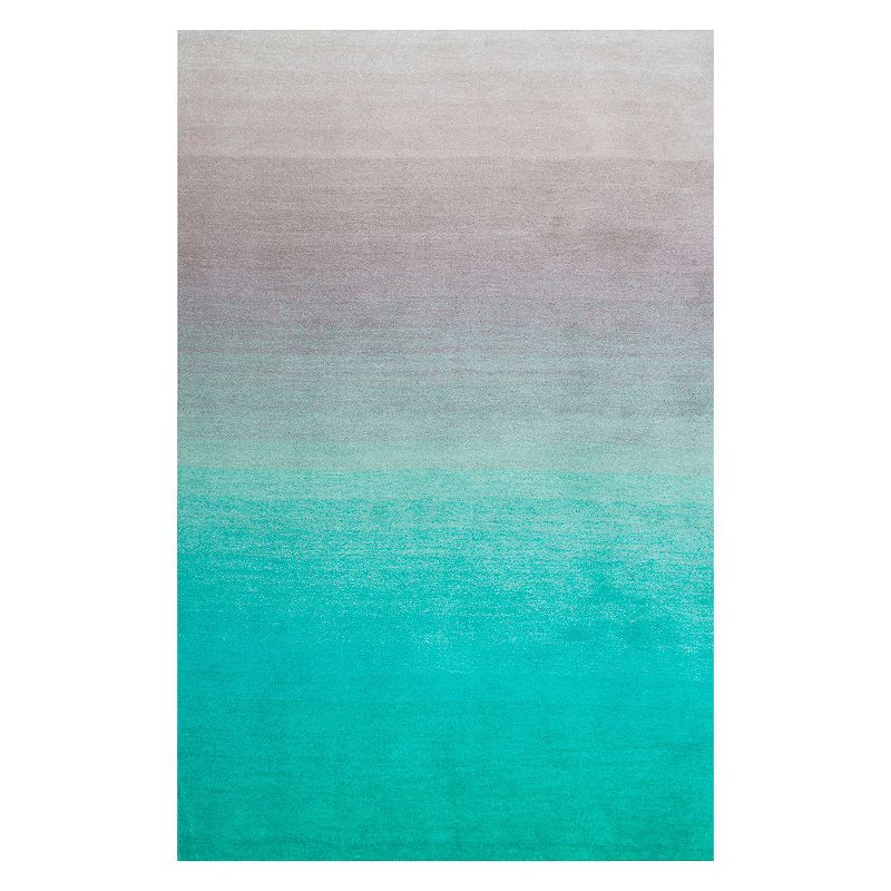 nuLOOM Ombre Abstract Shag Rug, Turquoise/Blue, 7X9 Ft