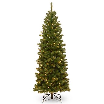 National Tree Company 6-ft. Pre-Lit North Valley Spruce Pencil Slim Artificial Christmas Tree
