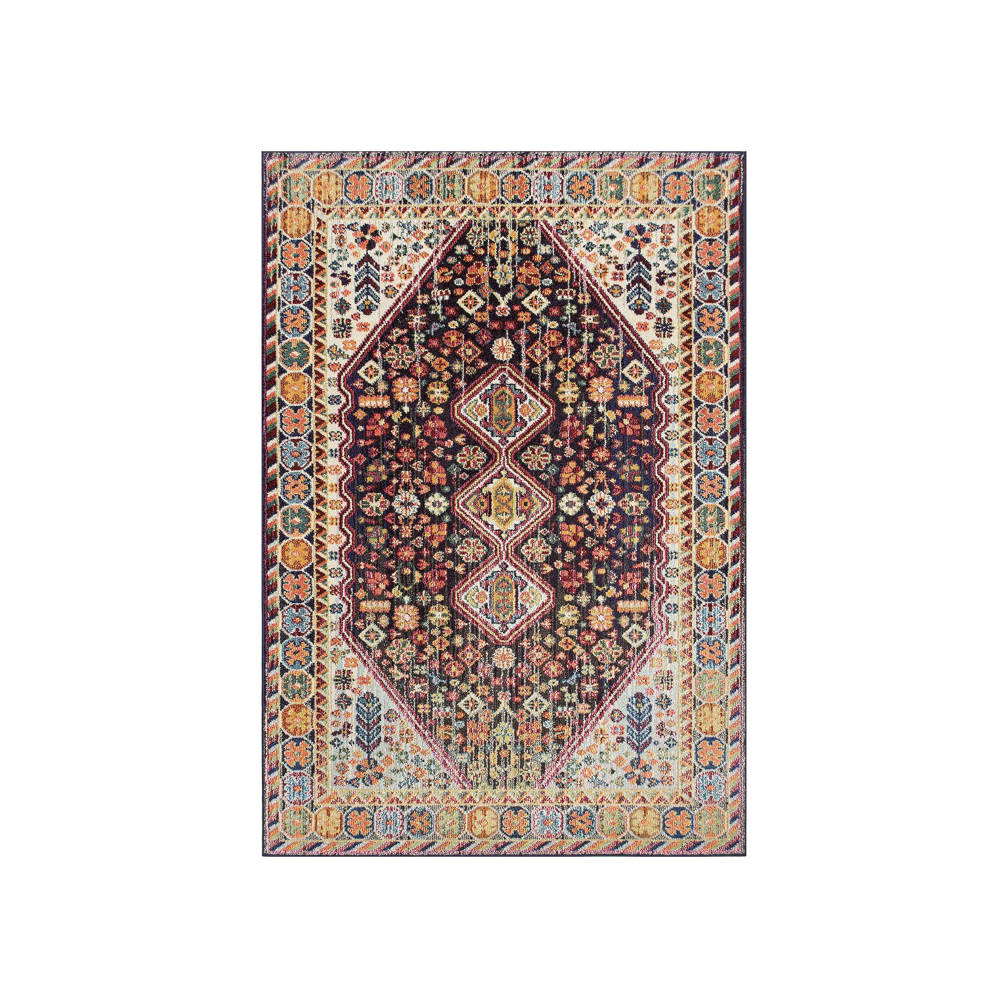 nuLOOM Vintage Erline Framed Floral Rug, Black