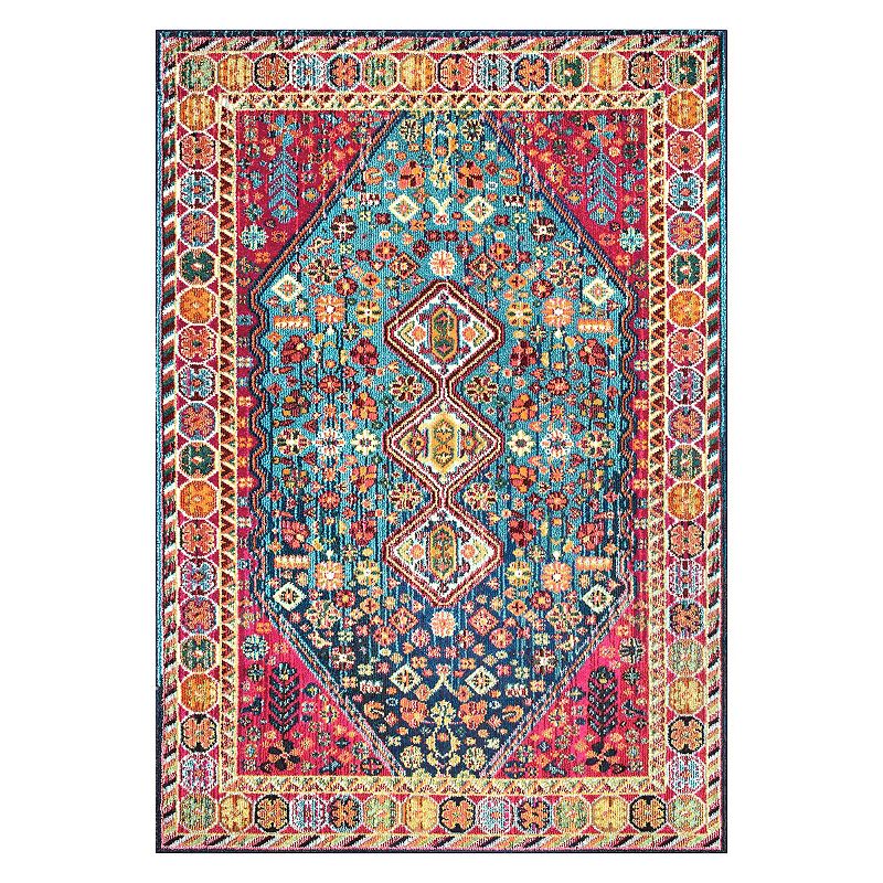 nuLOOM Vintage Erline Framed Floral Rug, Multicolor, 9X12 Ft