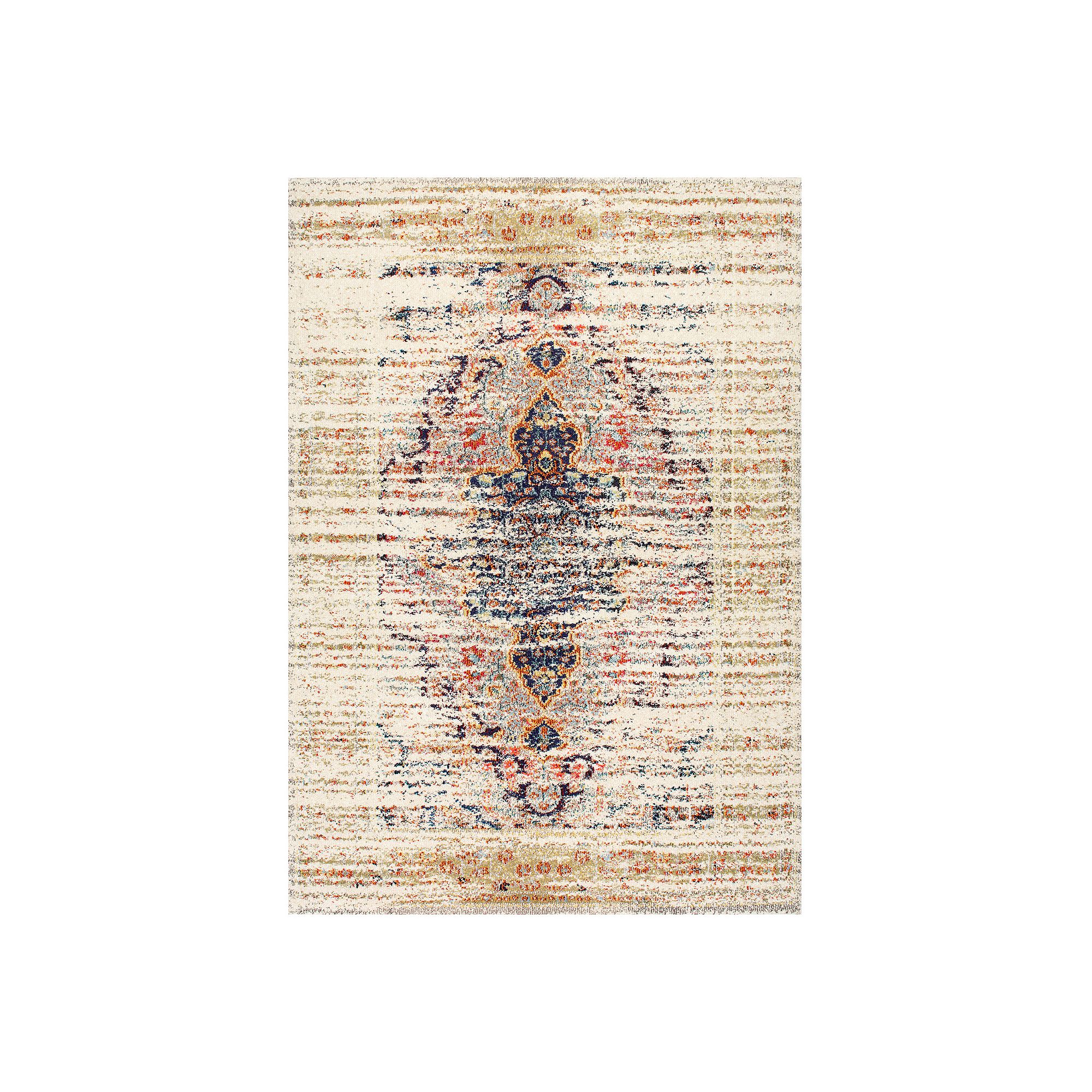 nuLOOM Distressed Persian Sarita Framed Floral Area Rug, Brown