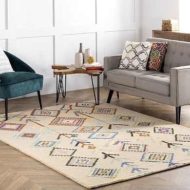 nuLOOM Belini Geometric Wool Blend Rug