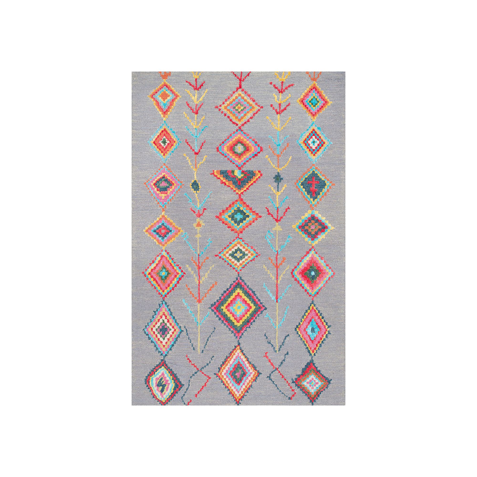 nuLOOM Belini Geometric Wool Blend Rug, Gray