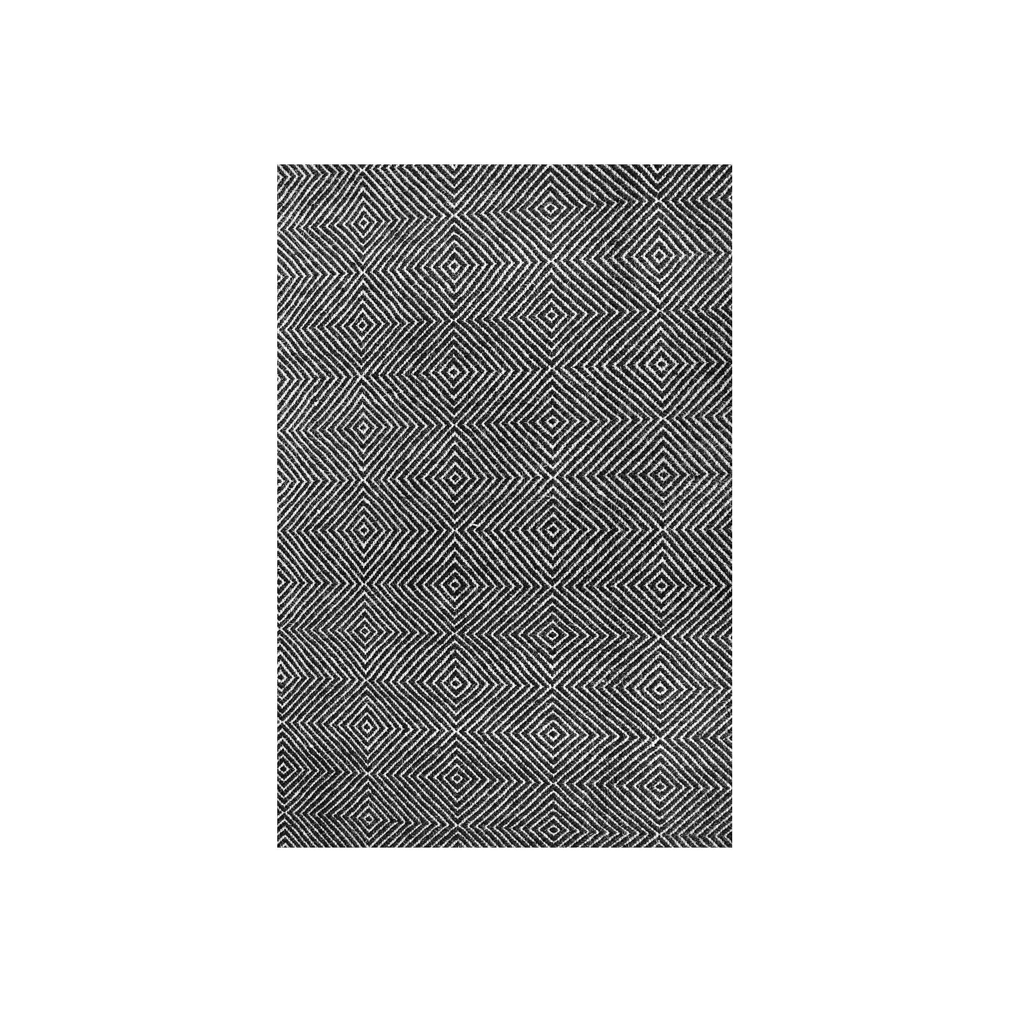 nuLOOM Ago Geometric Wool Rug, Black
