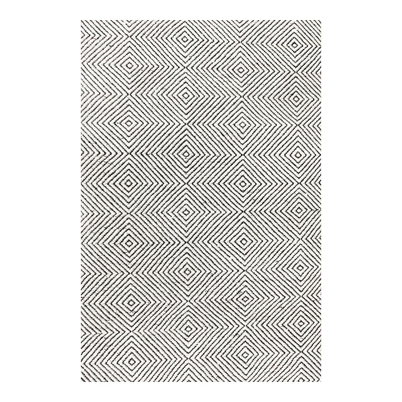 nuLOOM Ago Geometric Wool Rug, Natural, 9X12 Ft