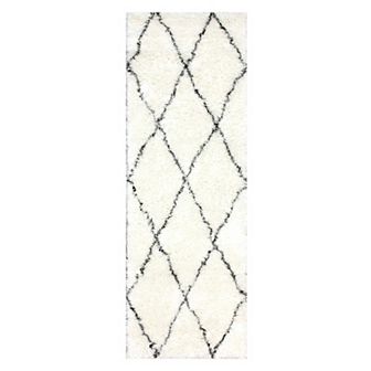 nuLOOM Marrakech Lattice Shag Wool Rug