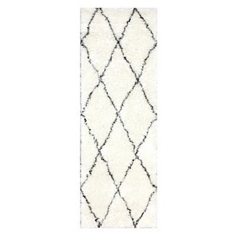 nuLOOM Marrakech Lattice Shag Wool Rug