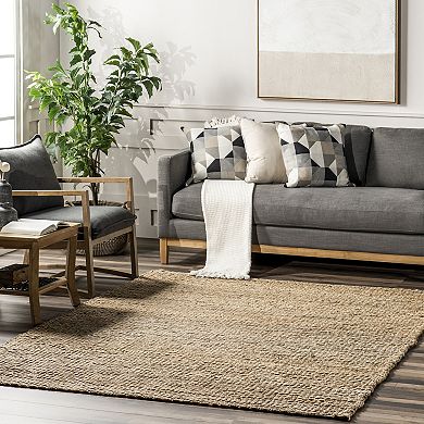 nuLOOM Hailey Solid Jute Rug