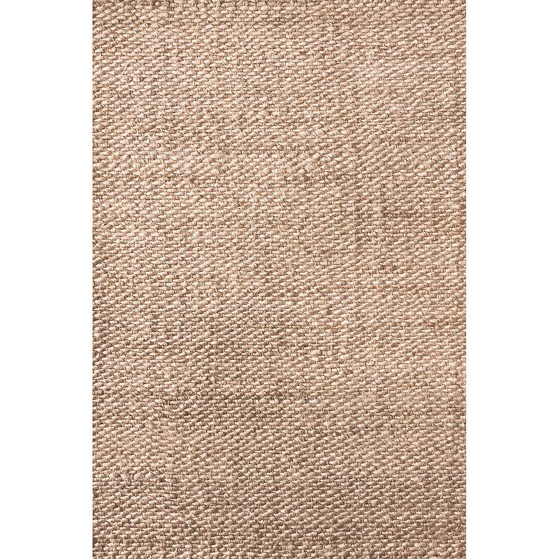 nuLOOM Hailey Solid Jute Rug, Med Beige, 5X8 Ft