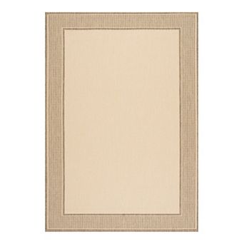 nuLOOM Gris Framed Solid Indoor Outdoor Rug