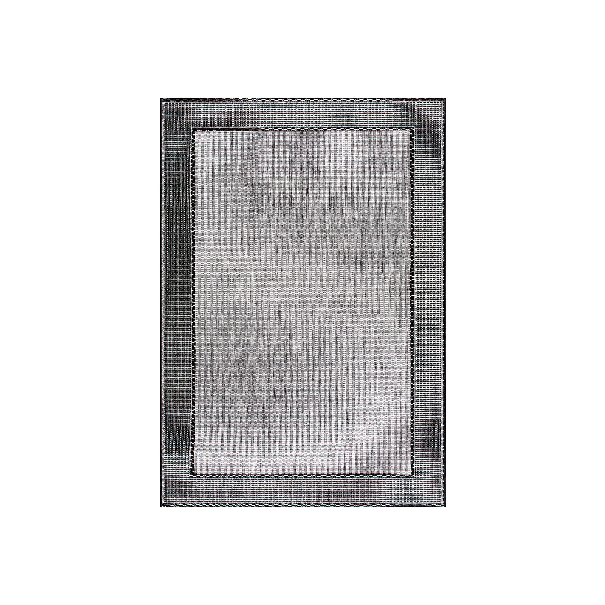 nuLOOM Gris Framed Solid Indoor Outdoor Rug, Gray