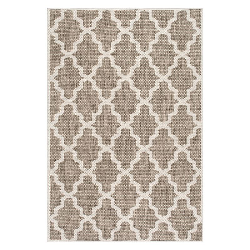 nuLOOM Gina Moroccan Trellis Indoor Outdoor Rug, Med Brown, 8X11 Ft