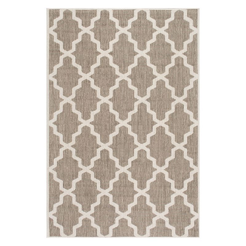 nuLOOM Gina Moroccan Trellis Indoor Outdoor Rug, Med Brown, 8X11 Ft