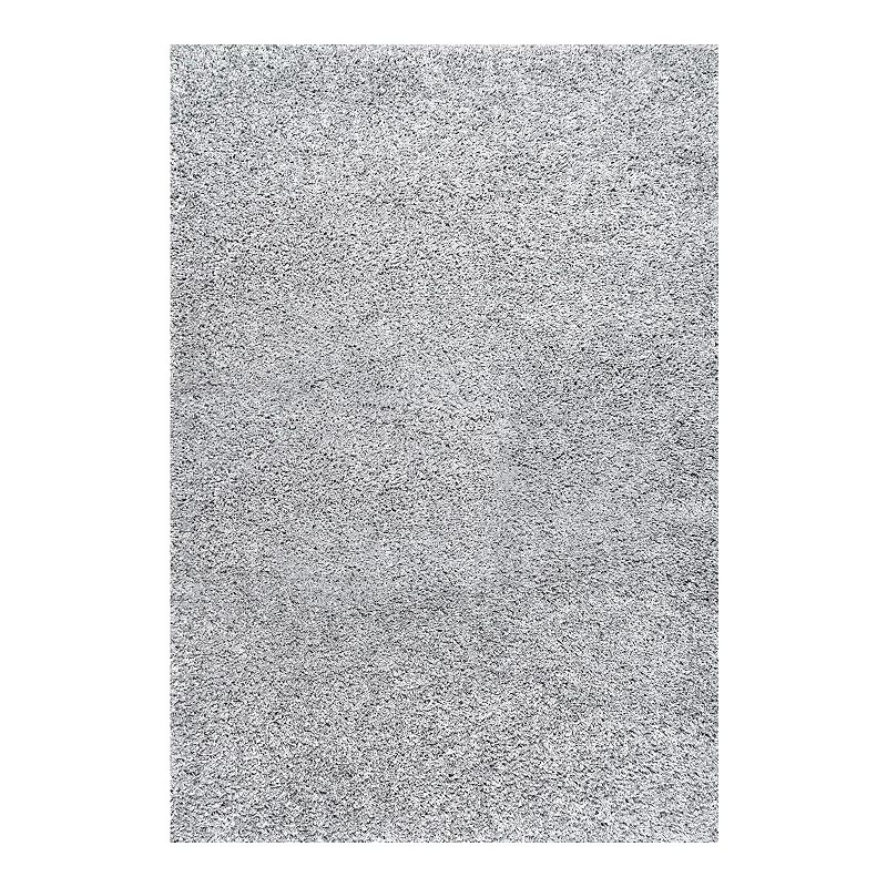 nuLOOM Marleen Solid Shag Rug, Grey, 3X8 Ft