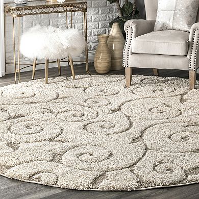 nuLOOM Maisha Scroll Shag Rug