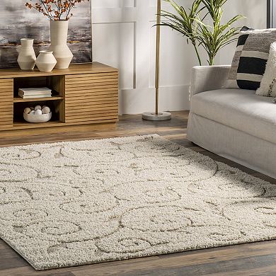 nuLOOM Maisha Scroll Shag Rug