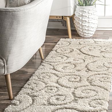 nuLOOM Maisha Scroll Shag Rug