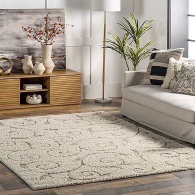 nuLOOM Maisha Scroll Shag Rug