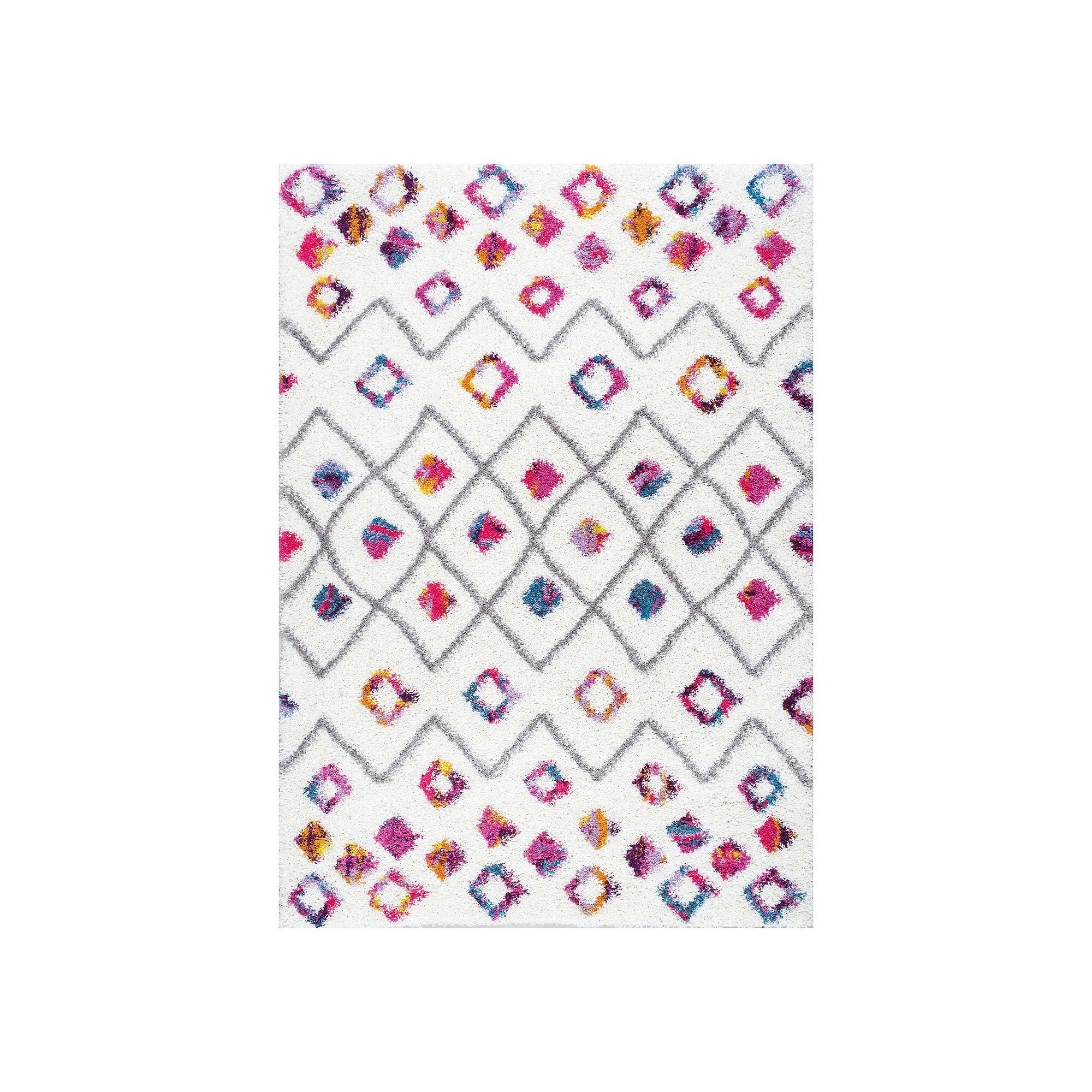 nuLOOM Tatyana Moroccan Diamond Geometric Shag Rug, Pink