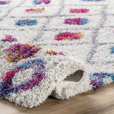 nuLOOM Tatyana Moroccan Diamond Geometric Shag Rug