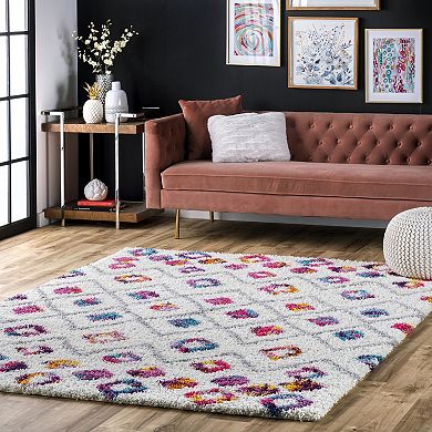 nuLOOM Tatyana Moroccan Diamond Geometric Shag Rug