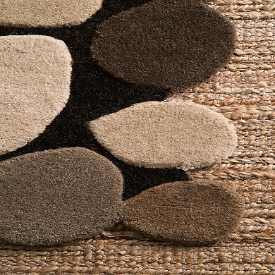 Pebbles Geometric Wool Rug