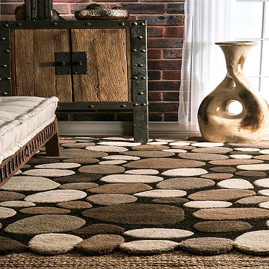 Pebbles Geometric Wool Rug