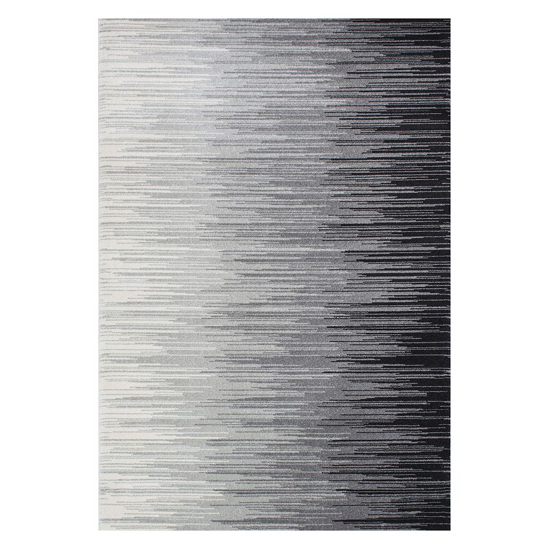 nuLOOM Lexie Abstract Striped Rug, Black, 10X14 Ft