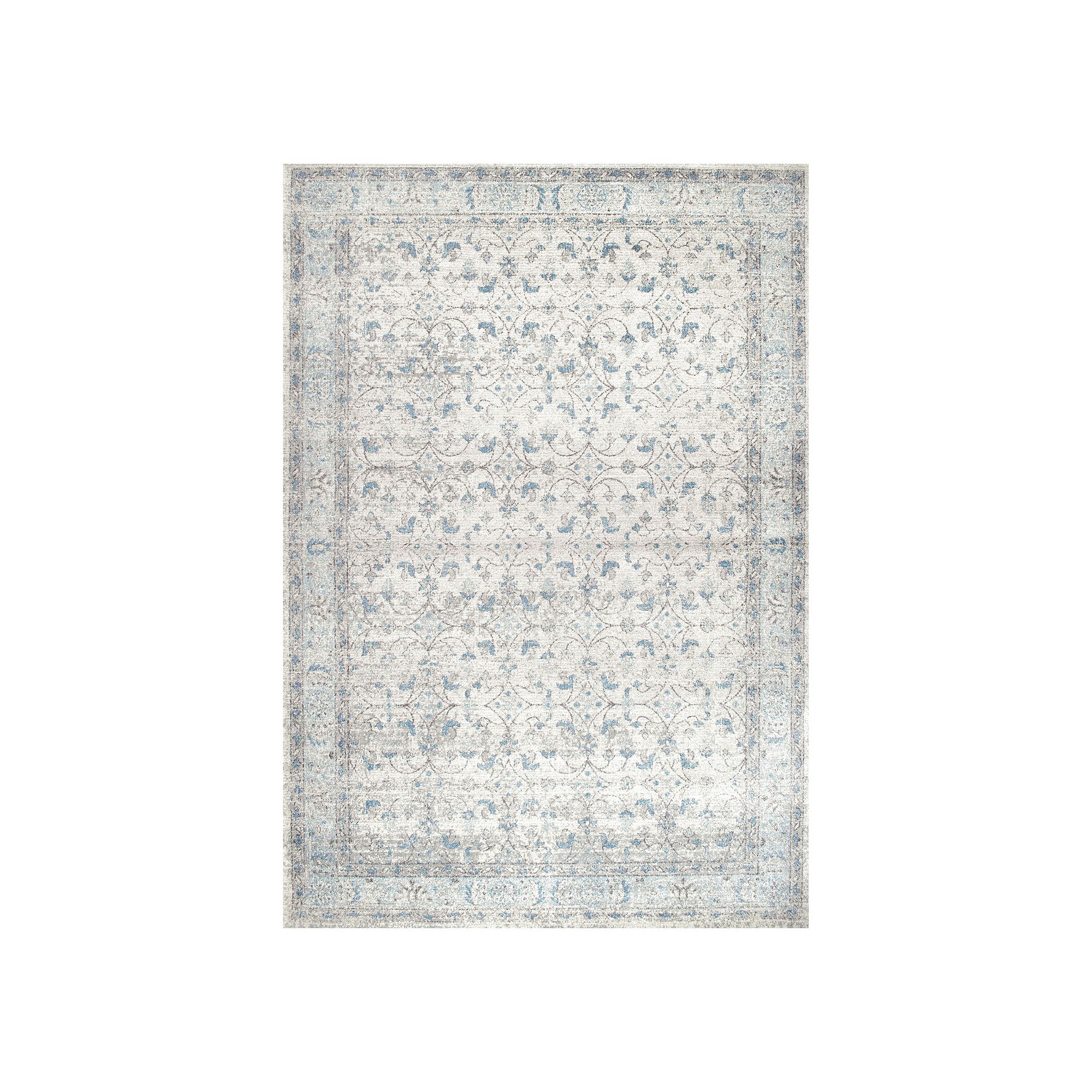 nuLOOM Vintage Lindy Framed Floral Rug, Blue
