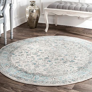 nuLOOM Vintage Lindy Framed Floral Rug