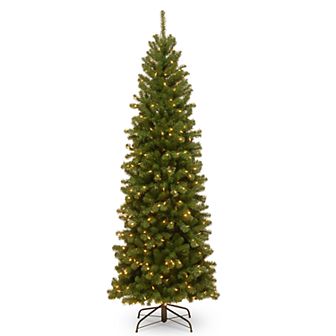 National Tree Company 6.5-ft. Pre-Lit North Valley Spruce Pencil Slim Artificial Christmas Tree