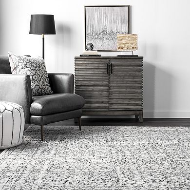 nuLOOM Vintage Waddell Framed Floral Rug