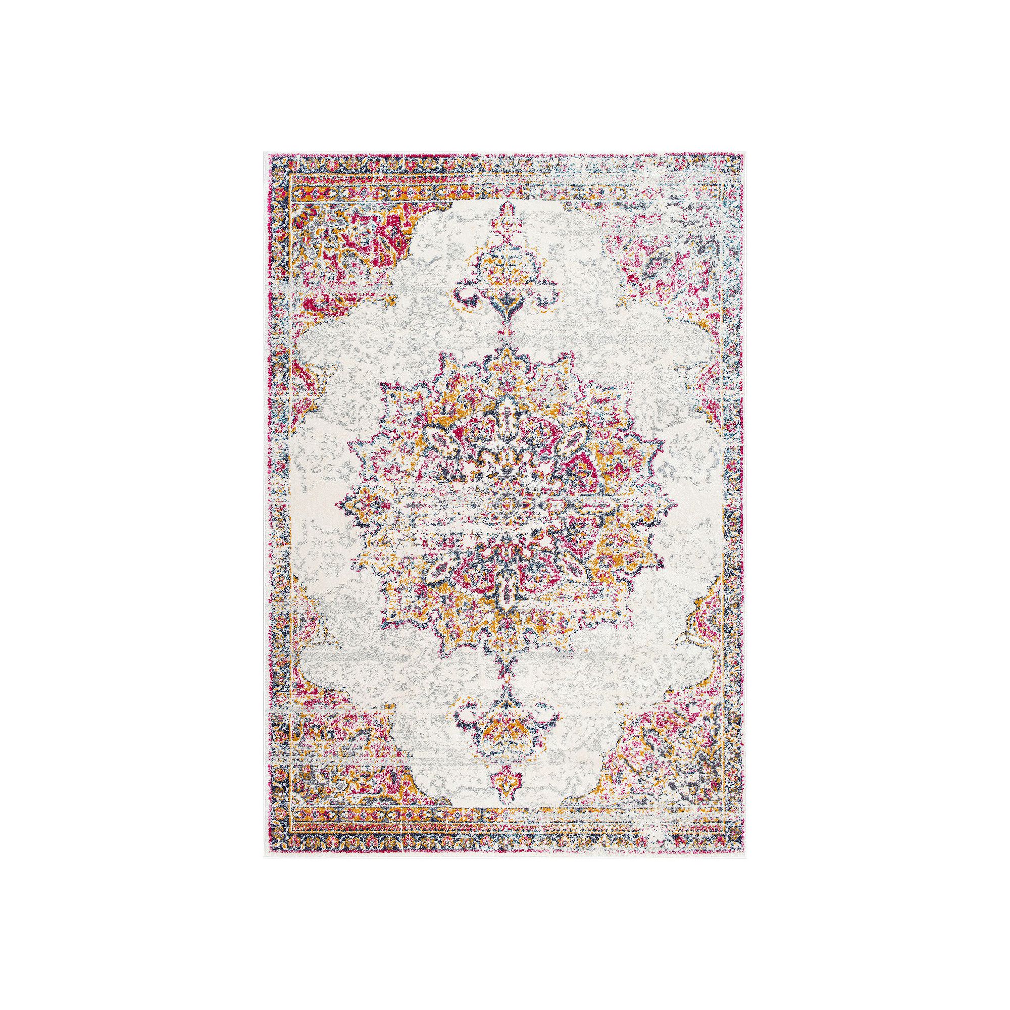 nuLOOM Sunny Wildflower Framed Medallion Rug, Pink