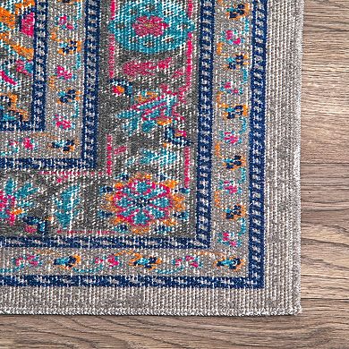 nuLOOM Dortha Vintage Framed Medallion Rug