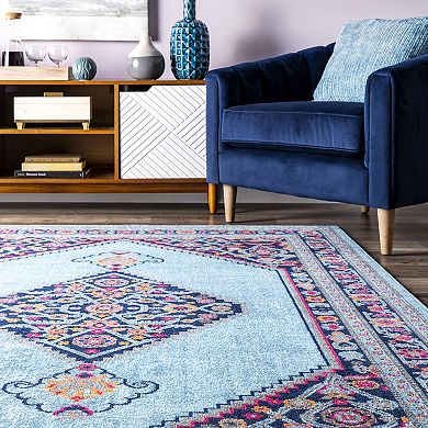 nuLOOM Dortha Vintage Framed Medallion Rug