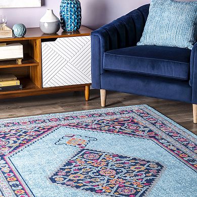 nuLOOM Dortha Vintage Framed Medallion Rug