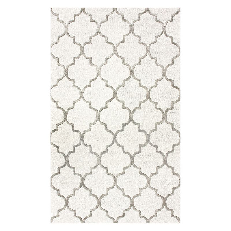 nuLOOM Park Avenue Trellis Wool Blend Rug, Lt Beige, 6Ft Rnd