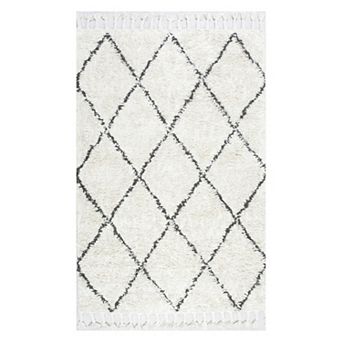 nuLOOM Fez Lattice Shag Wool Rug